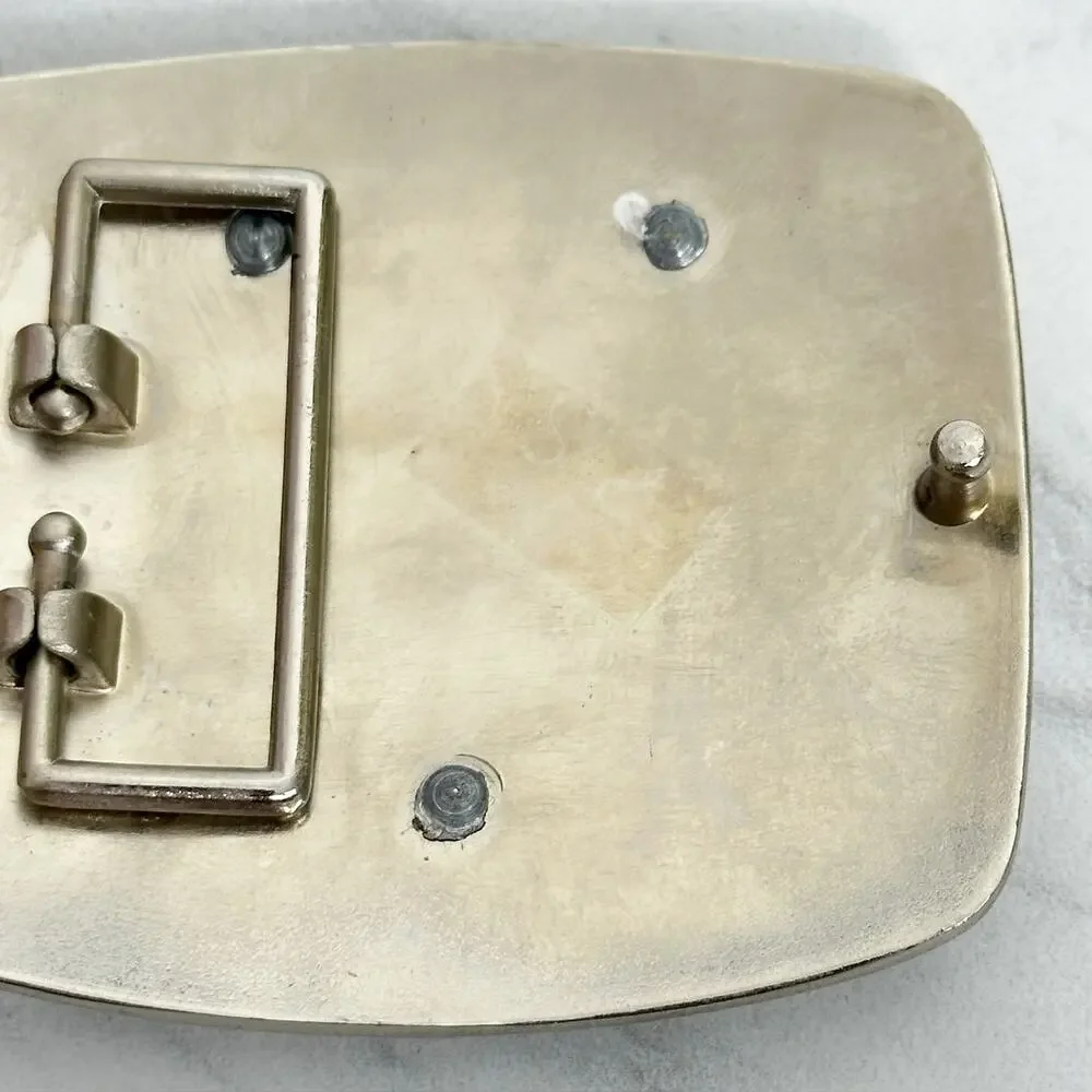 Letter Y Initial Monogram Silver Tone Belt Buckle Western ✨